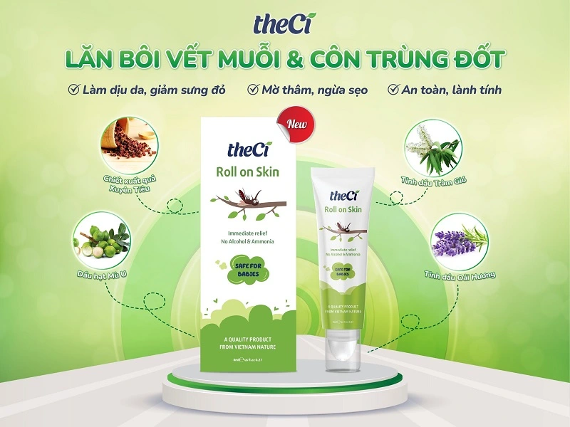 Con lăn muỗi đốt TheCi - chữa nốt muỗi đốt của trẻ nhỏ ngay tức thì