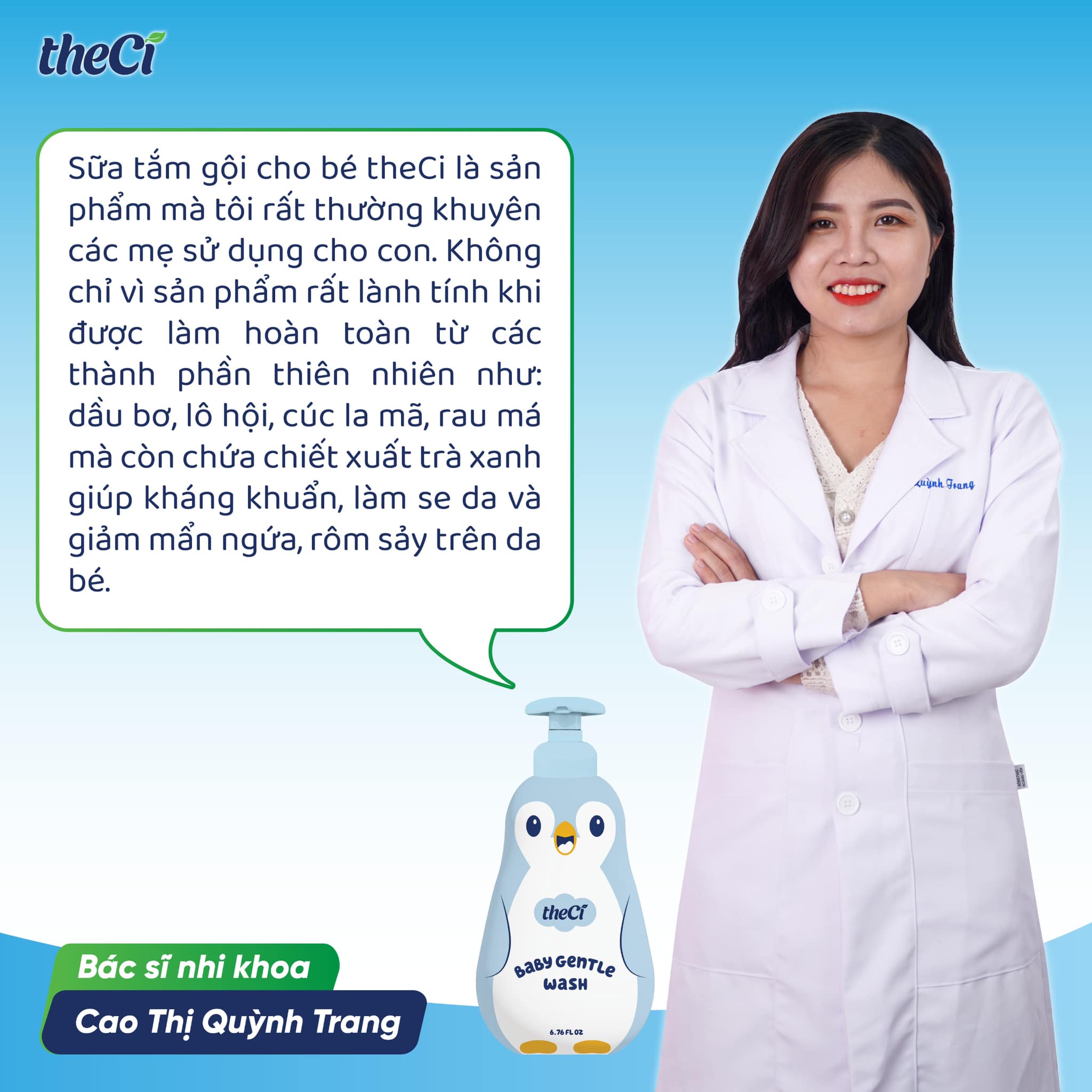 Sữa tắm gội theCi cho bé