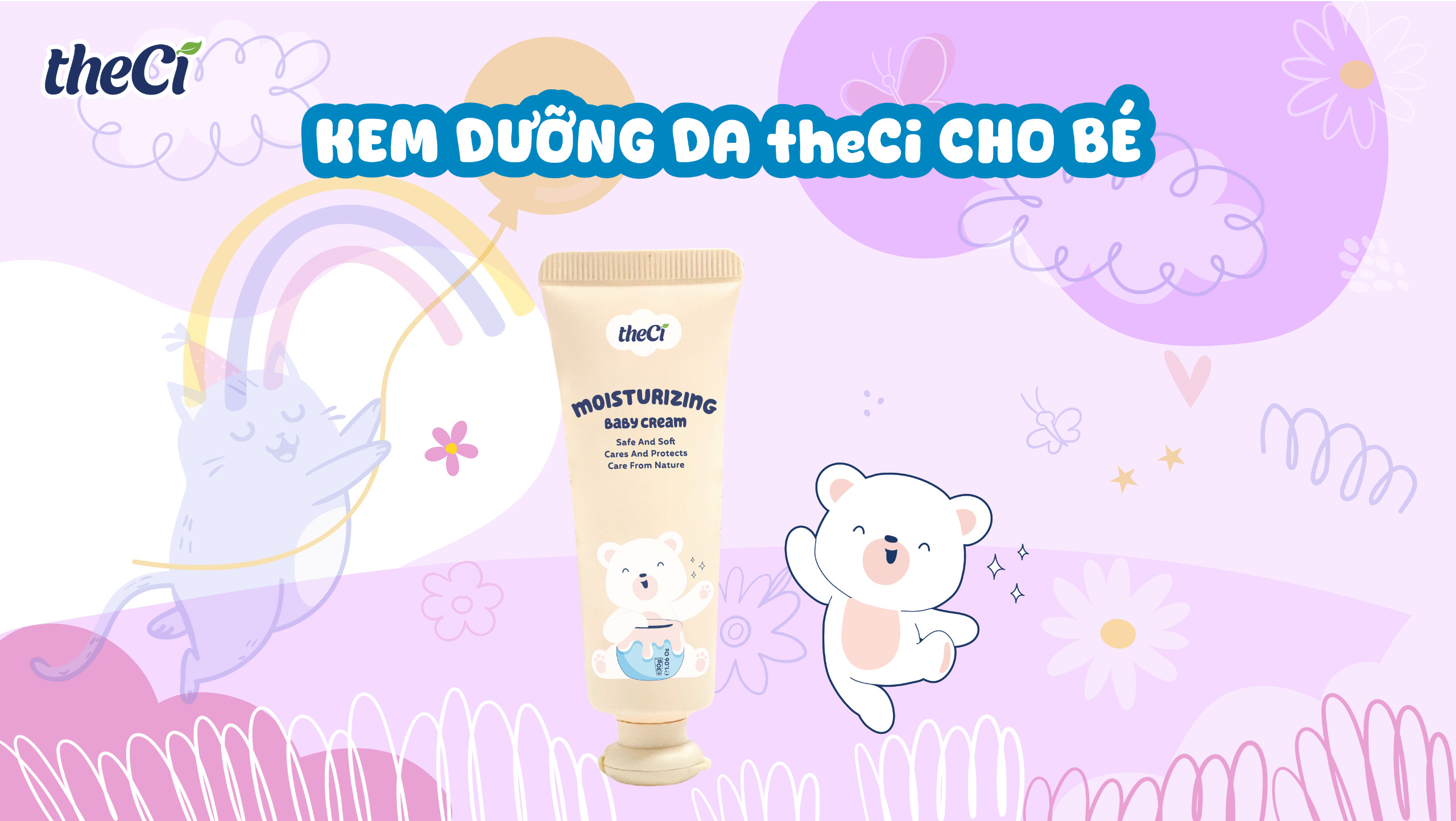 Kem dưỡng da theCi cho trẻ