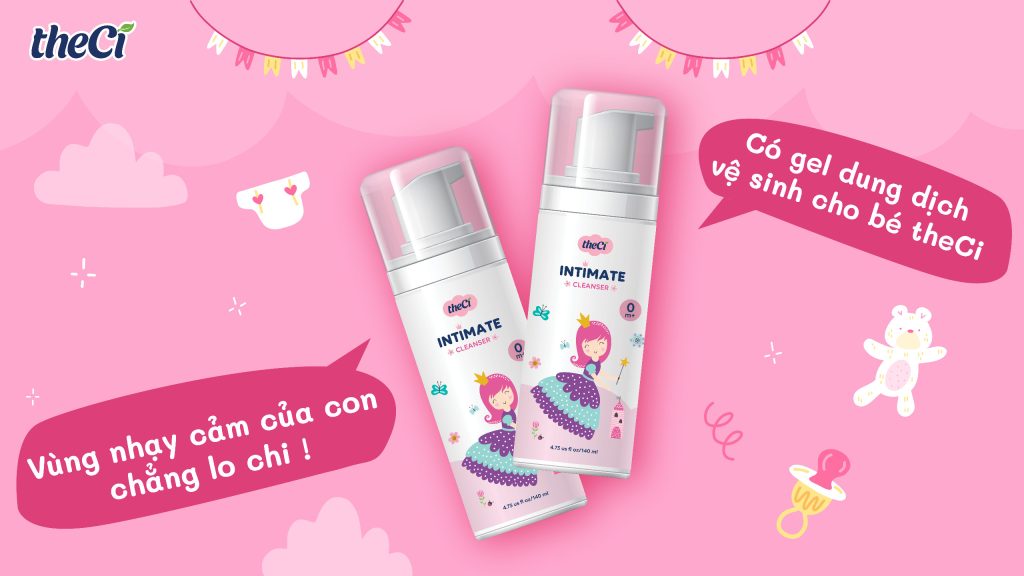 Gel vệ sinh vùng kín cho bé theCi