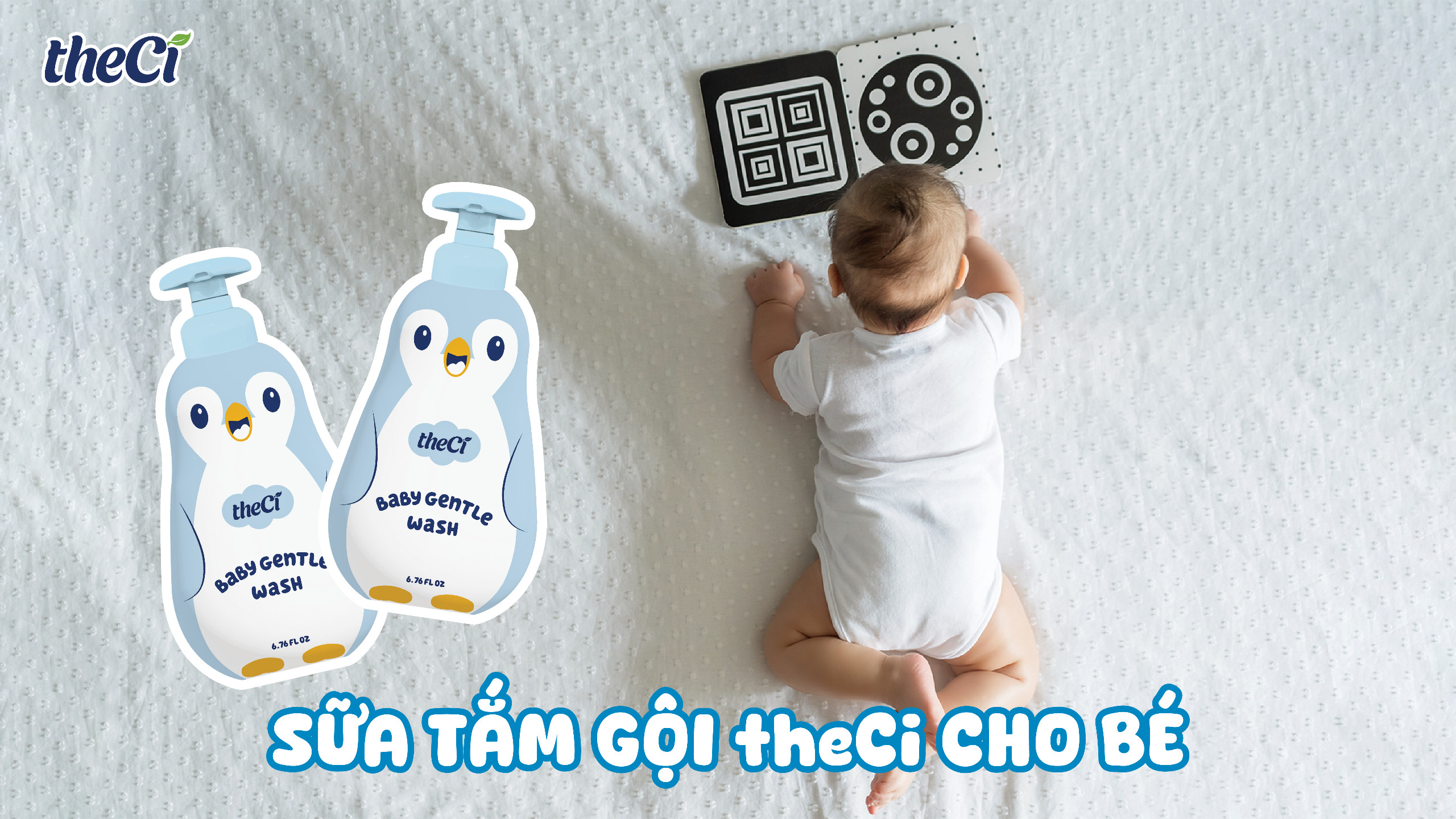 Sử dụng sữa tắm gội theCi cho bé