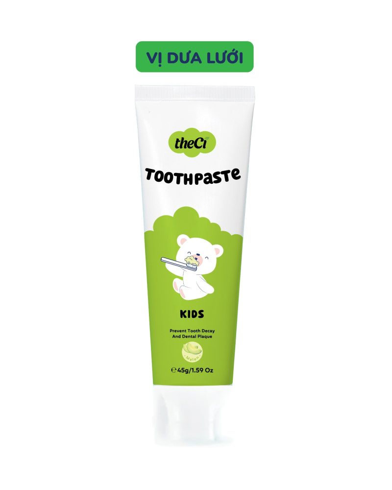 Kem Đánh Răng theCi Cho Bé Toothpaste Kids Vị Dưa Lưới, Trẻ Em Nuốt Được 45g.