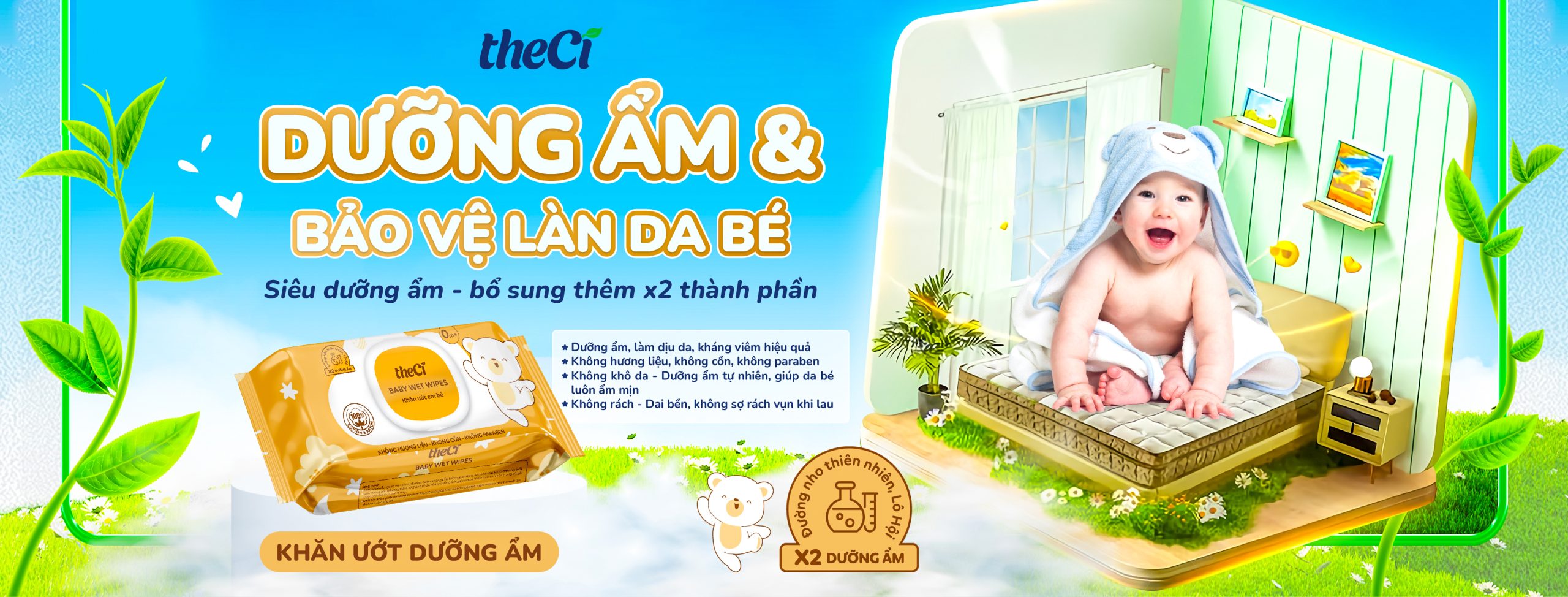 KHĂN ƯỚT THECI BABY WET WIPES